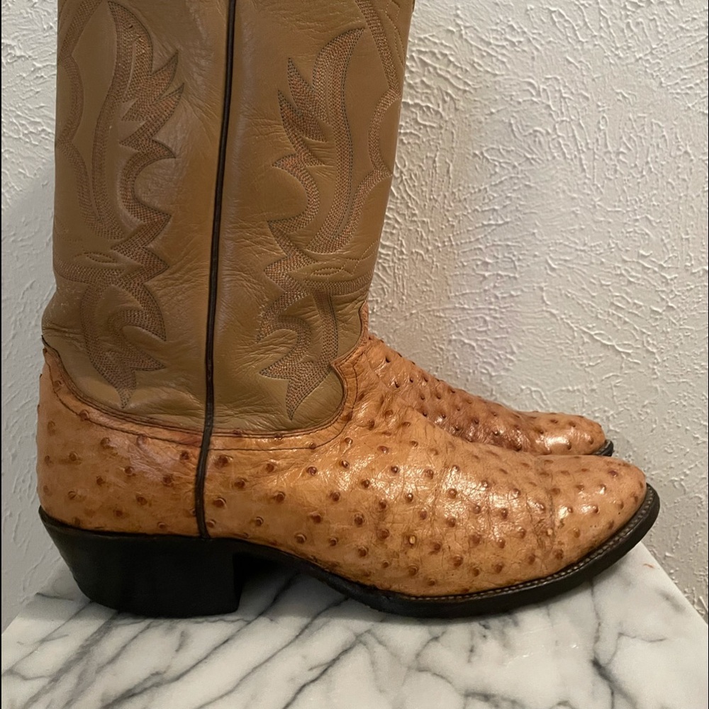 Men’s Justin Full Quill Ostrich Boots